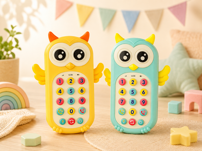 Teléfono Celular Infantil Búho con Luces, Sonidos y Música