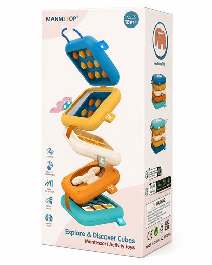 Cubo Sensorial Montessori 8 en 1 para Bebé