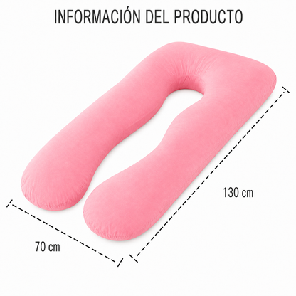 Cojín Almohada Maternal U + Funda Extra Suave- Multiusos Antibacterial