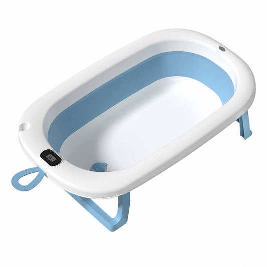 Bañera Plegable para Bebé con Termómetro Digital + cojín de apoyo
