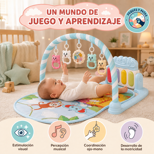 Gimnasio Musical para Bebé con Piano y Sonajeros
