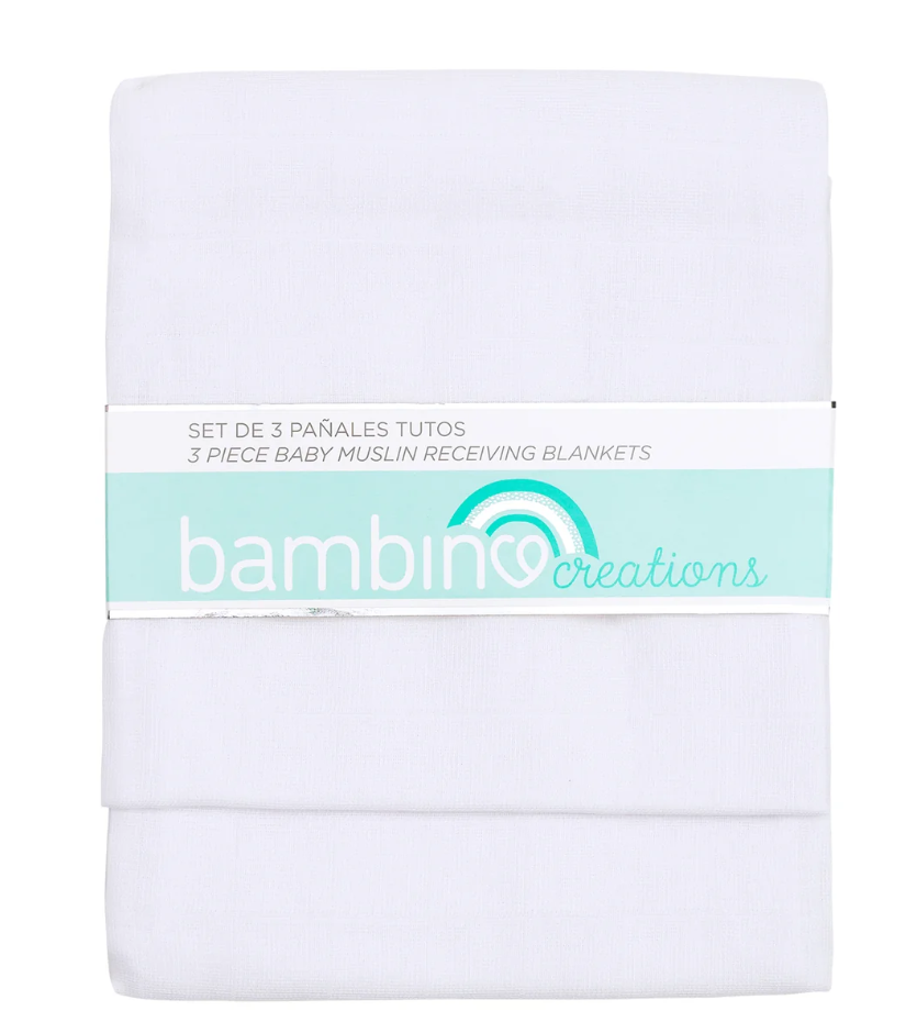 Set de 3 Tutitos Blancos Muselina