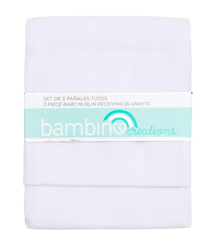 Set de 3 Tutitos Blancos Muselina