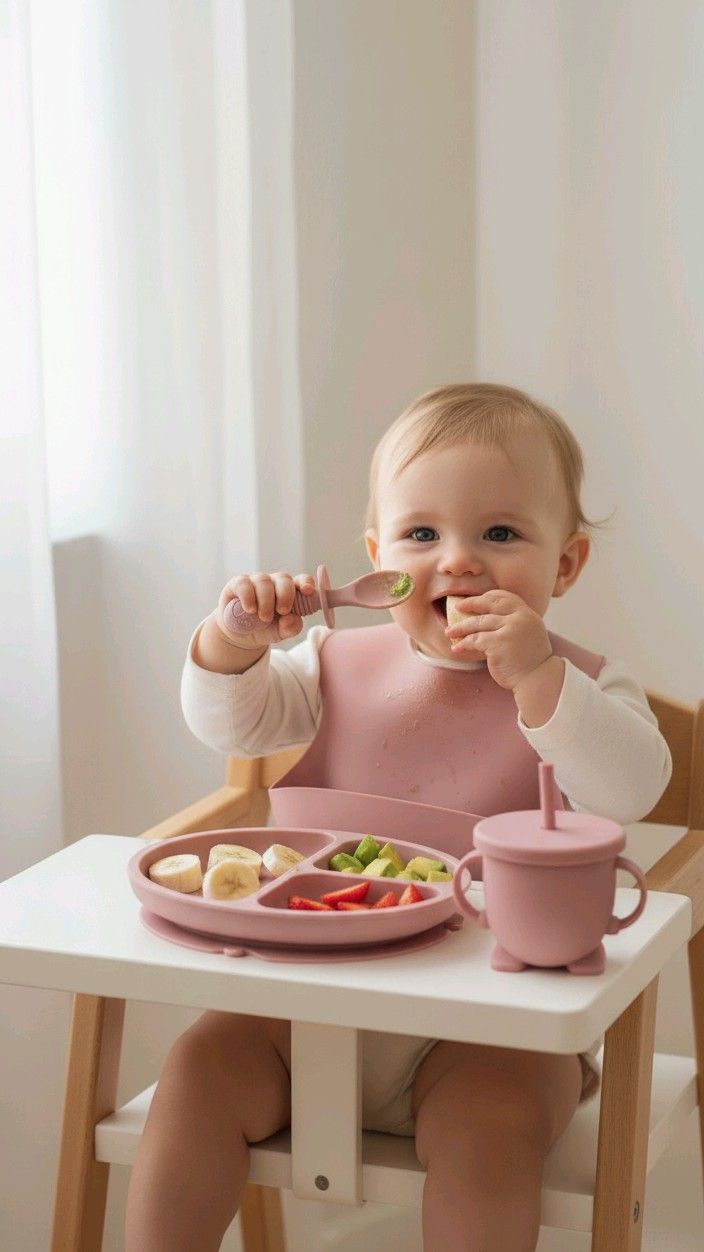 Set de alimentación bebé silicona 10 piezas