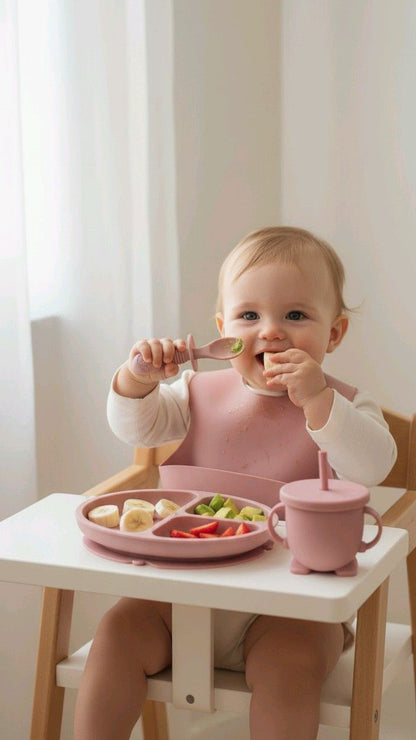 Set de alimentación bebé silicona 10 piezas