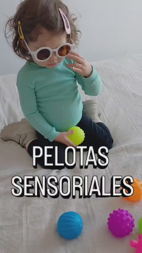 Set de 6 Pelotas Sensoriales con Texturas y Sonido para Bebé