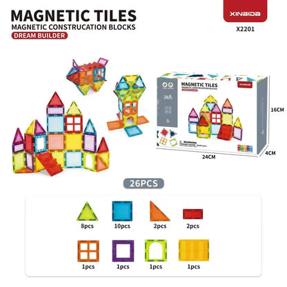 Bloques Magnéticos de Construcción – Set de 26 piezas