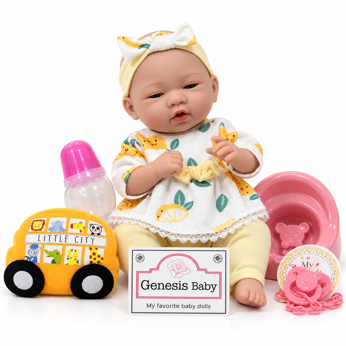Muñeca Bebé Genesis Baby con accesorios