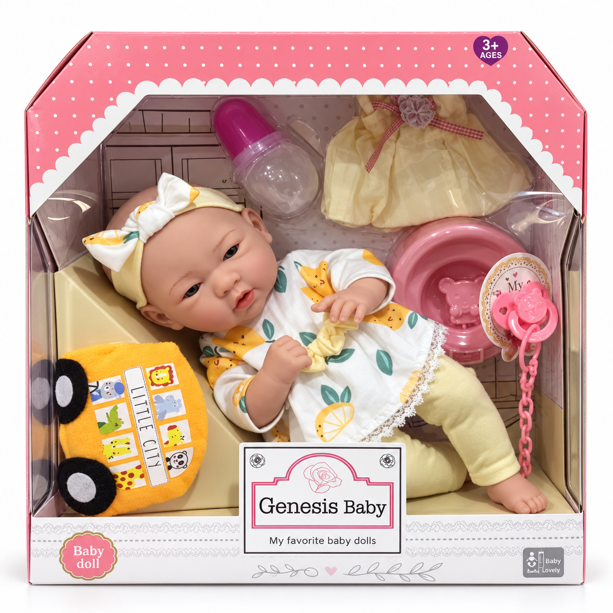 Muñeca Bebé Genesis Baby con accesorios